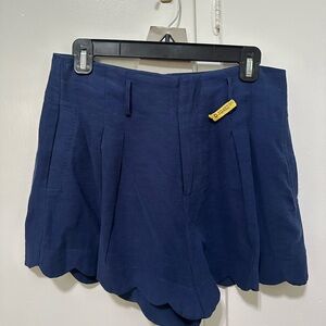 Skies Are Blue High Waist Navy Shorts